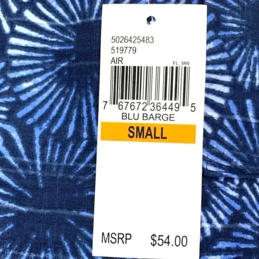 Van Heusen Poly Tropical Print Shirt Sunburst Men's Size S - Picture 9 of 10